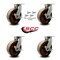 Service Caster 10 Inch Heavy Duty High Temp Phenolic Caster with Brakes and Swivel Locks, 4PK SCC-KP92S1030-PHRHT-SLB-BSL-4 - alternate 6